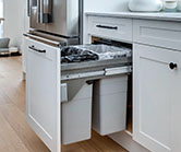 Pull-out garbage and recyling bins